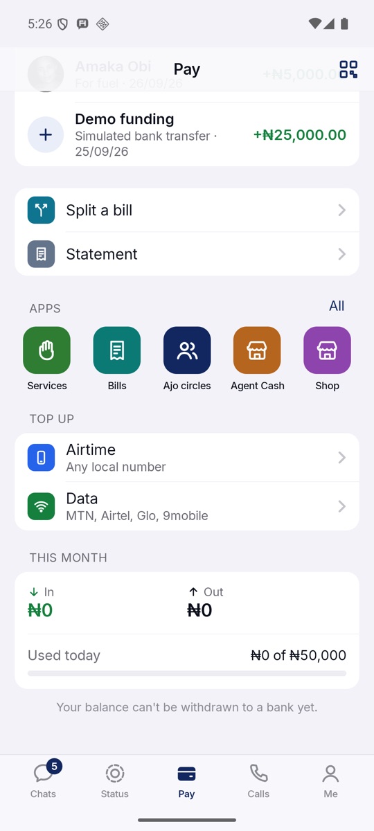 Airtime, data and apps.